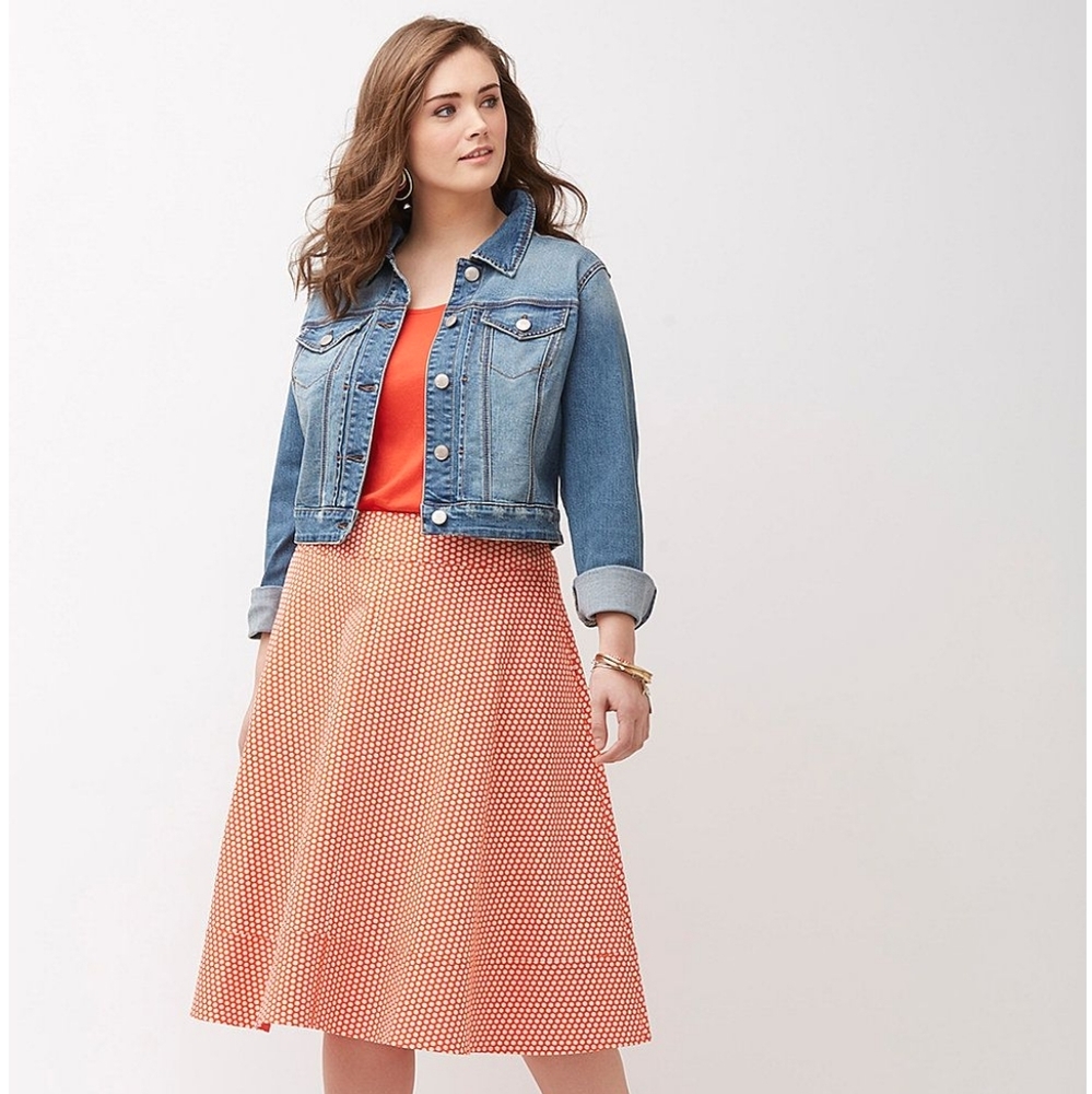 Lane Bryant cropped denim jeans jacket